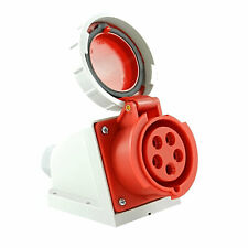 CEE Aufbau Wandsteckdose Wandstecker 16A 400V IP67 5-polig Kabel Steckdose 91643