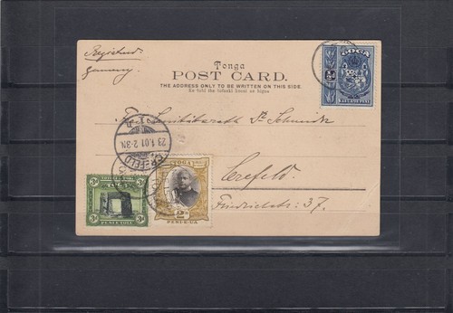 Tonga 1901 registered card - 1901:,