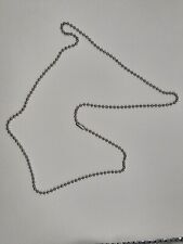 60CM KUGELKETTE EDELSTAHL DOG TAG SILBER HALSKETTE CHAIN KETTE ARMY 2,4MM DIY