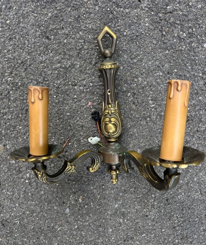 Vintage wandlampe messing - wandlampe,