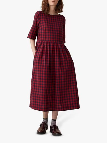 Toast midikleid sutton gingham - toast,
