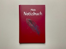 Notizbuch “Mein Notizbuch”, rot, Feder, vom tandem Verlag