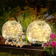 2x LED Solar Gartenleuchte