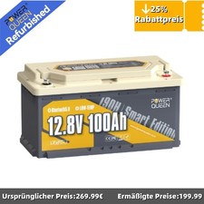 Gebraucht wie neu LiFePO4 Batterie 12V 100Ah 190H Smart mit Bluetooth 1280Wh