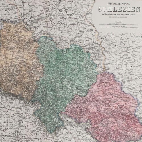 Schlesien historische karte - schlesien,