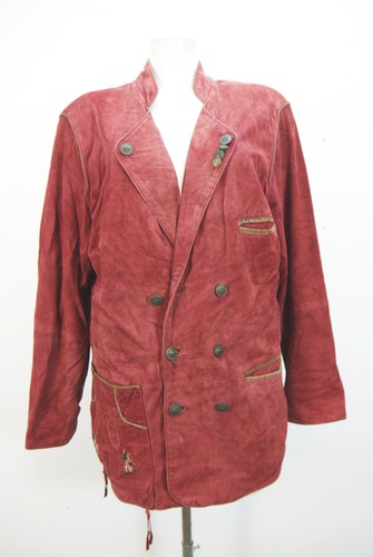 Lederjacke rot ziegenvelour - lederjacke,