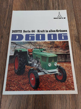Original Prospekt Deutz D 60 06 Serie 06 Traktor Schlepper