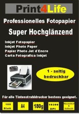 100 Blatt Fotopapier