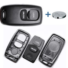 Funk Schlüssel Funk Fernbedienung Gehäuse 2 Tasten für Mazda + Batterie