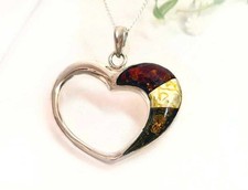 Bernstein Herz Anhänger