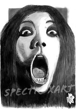 DER GROLL ORIGINAL KUNST "Kayako" von Spectroxart