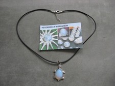 Edelsteinkette - Regenbogen-Mond - Schildkröte  Stein für Feinfühligkeit