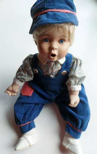 Porzellankopfpuppe junge mcm - porzellankopfpuppe,