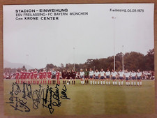 Autogramm FC Bayern 1978, Sepp Maier, Gerd Müller, Karl-Heinz Rummenigge u.a.