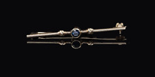 333/- 8 Karat Gold Stabbrosche Saphir, Antik