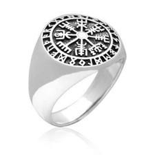 Vegvisir silver ring - vegvisir,