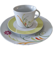 Kaffee Service 12-teilig flirt weiß mit bunten Blmen Muster