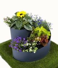 Kräuterspirale Hoch-beet Kräuter-schnecke Kräuterbeet in anthrazit grau RAL 7016