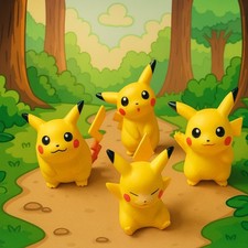 Pokèmon Tomy 4 Figuren Pikachu Nintendo 1999 VINTAGE 