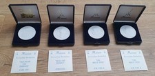 Porzellan Medaillen Meissen 4 Stück Steinadler 2x Der heilige Stuhl  Eisenbahn