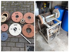 MEGA Profi Industrie Schleifbock Doppelschleifer Schleifscheibe Schleifmop DDR