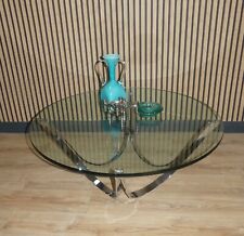 60er Jahre Couchtisch Glas & Chrom Werner Linder für Bacher, 1960er Design space