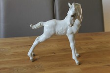 Hutschenreuther Kunstabteilung Fohlen, Pferd, Schimmel. Alter HR Stempel