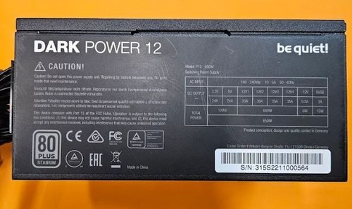 Quiet dark power 12 850w - be,
