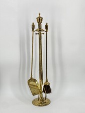 * KAMINBESTECK KAMIN OFEN GARNITUR ZUBEHÖR MESSING EMPIRE STIL