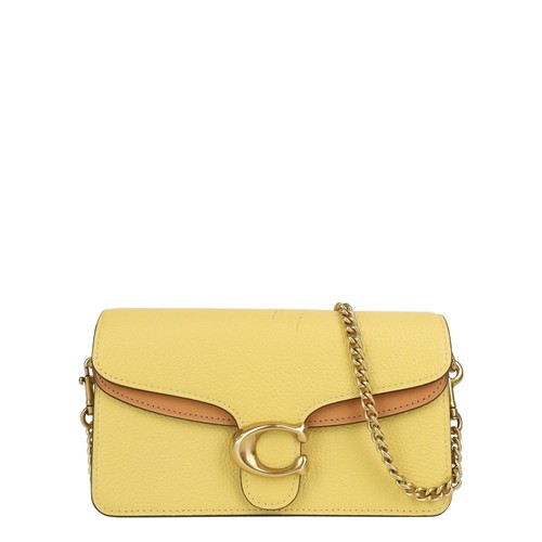 Coach damen tasche - gelb, leder