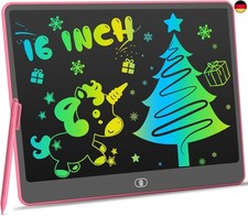 LCD Schreibtafel Spielzeug für Kinder,16 Zoll Farbenfrohes Zeichentablett, 