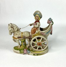 Porzellan Figur Kutsche Pferd