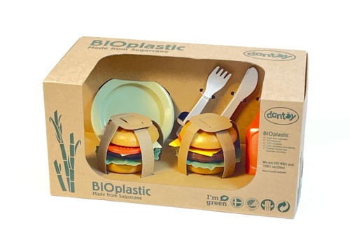 Dantoy bioplastic burger - bioplastic, burger-set