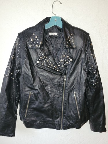 Lederjacke schwarz neu - schwarz,