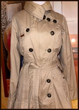 Khujo Damen Trenchcoat ✿ Mantel Jacke Beige Gr 38 M