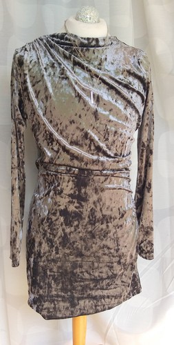 Damen kleid pannesamt - kleid,