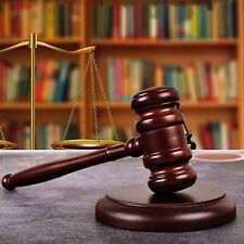 Auktionshammer Set aus Holz, Richterhammer und Resonanzblock Hammer Premium Holz