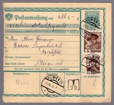 1936, Postanweisung Wien -