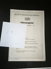 Wartburg 353 DDR Kfz Brief