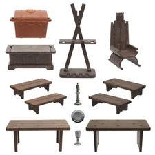 Playmobil Rittersaal Ritterburg Zubehör Tisch Stuhl Truhe 3405 3130