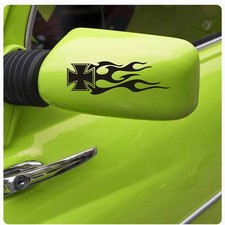 Eisernes Kreuz Flames  Auto Aufkleber Autoaufkleber Sticker Tribal Cross A2031