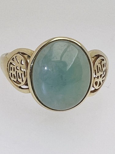 Vintage 14ct gelbgold jadeit - 14ct,