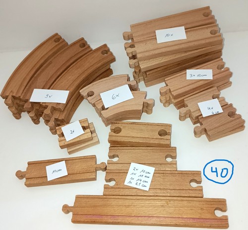 Holzeisenbahn gleise set 40 - gleise, set,
