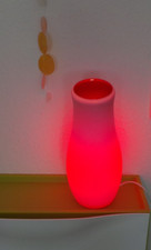 Ikea Mylonit Lampe Rot weiß  Vintage Tischlampe