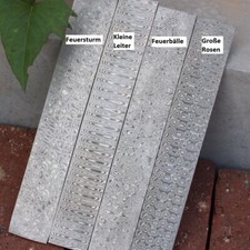 Edelstahl damastplatte - edelstahl,