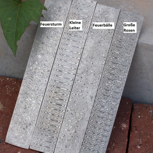Edelstahl damastplatte - edelstahl,