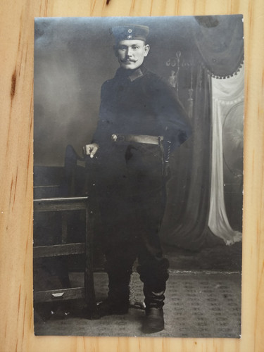 Postkarte foto soldat ww1 - soldat,