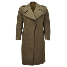 Original Kanadischer Armee Wollmantel Offiziersmantel Military Surplus Olivgrün