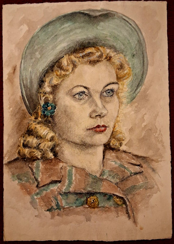 Aquarell portrait einer - portrait, jungen
