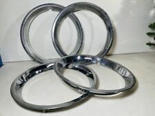 Oldtimer Felgen Zierringe Chrome 4 Stück ca.41cm Außendurchmesser, gebraucht